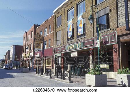 Stock Image -  Sherbrooke, Canada, Quebec, Downtown Sherbrooke.. Fotosearch