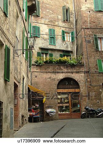 Siena, Tuscany, Italy, Toscana, Europe, Local store along a narrow street in the city of Siena. View Large Photo Image Stock Photo - Siena, Tuscany, Italy, Toscana, Europe, Local store along a narrow street in the city of Siena.. Fotosearch