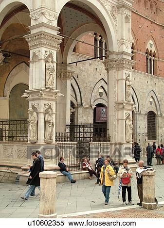 Stock Photography -  Siena, Tuscany, Italy, Toscana, Europe, Piazza del Campo in the city of Siena.. Fotosearch