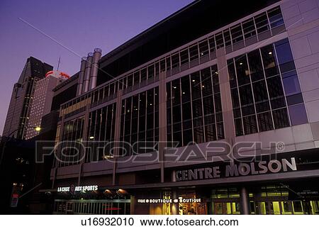 sports complex, Montreal, Canada, Quebec, Molson Centre (Centre Molson) in the evening in downtown Montreal. View Large Photo Image Stock Image - sports complex, Montreal, Canada, Quebec, Molson Centre (Centre Molson) in the evening in downtown Montreal.. Fotosearch