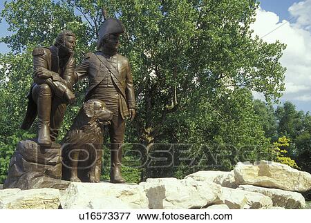 St. Charles, MO, Missouri, Lewis & Clark Statue View Large Photo Image Stock Photo - St. Charles, MO, Missouri, Lewis & Clark Statue. Fotosearch