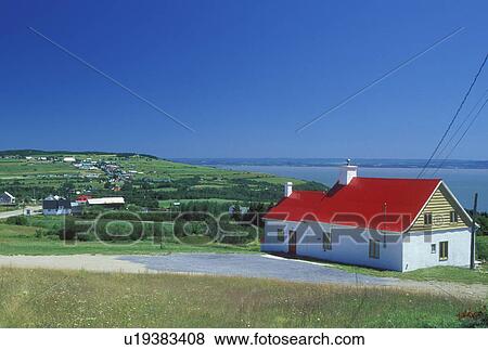 St. Lawrence River, Canada, Quebec, Les Eboulements, Scenic countryside along the St. Lawrence River (Fleuve Saint-Laurent) in Les Eboulements. View Large Photo Image Stock Photo - St. Lawrence River, Canada, Quebec, Les Eboulements, Scenic countryside along the St. Lawrence River (Fleuve Saint-Laurent) in Les Eboulements.. Fotosearch