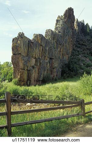Stock Photo -  Stonewall, CO, Colorado, Natural Stone Wall. Fotosearch