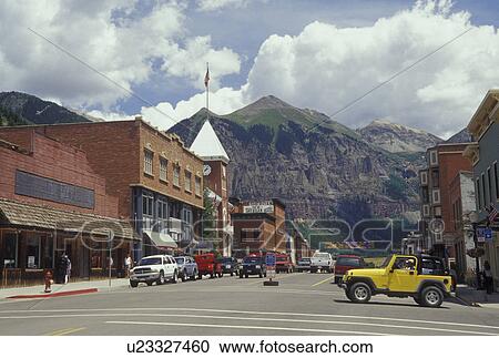 Telluride, CO, Colorado, San Juan National Forest, San Juan Mountains, Downtown Telluride, resort town View Large Photo Image Stock Image - Telluride, CO, Colorado, San Juan National Forest, San Juan Mountains, Downtown Telluride, resort town. Fotosearch