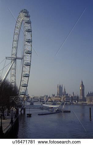 The London Eye, London, England, Great Britain, United Kingdom, Europe, British Airways London Eye along the River Thames. View Large Photo Image Stock Image - The London Eye, London, England, Great Britain, United Kingdom, Europe, British Airways London Eye along the River Thames. . Fotosearch