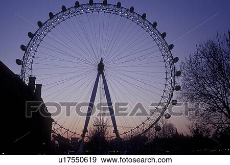 The London Eye, London, England, Great Britain, United Kingdom, Europe, British Airways London Eye in the evening. View Large Photo Image Stock Photo - The London Eye, London, England, Great Britain, United Kingdom, Europe, British Airways London Eye in the evening. . Fotosearch