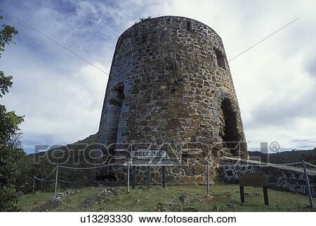 Tortola, British Virgin Islands, Caribbean, BVI, Old stone windmill at the Sugar Plantation at Mt. Healthy National Park on the island of Tortola. View Large Photo Image Stock Image - Tortola, British Virgin Islands, Caribbean, BVI, Old stone windmill at the Sugar Plantation at Mt. Healthy National Park on the island of Tortola.. Fotosearch
