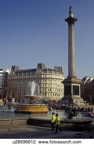 Trafalger Square, London, England, Great Britain, United Kingdom, Europe, Nelson's Column (172 feet) at Trafalger Square in downtown London. View Large Photo Image Stock Image - Trafalger Square, London, England, Great Britain, United Kingdom, Europe, Nelson's Column (172 feet) at Trafalger Square in downtown London.. Fotosearch