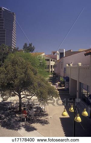 Stock Image -  Tucson, AZ, Arizona, downtown at La Placita Village. Fotosearch