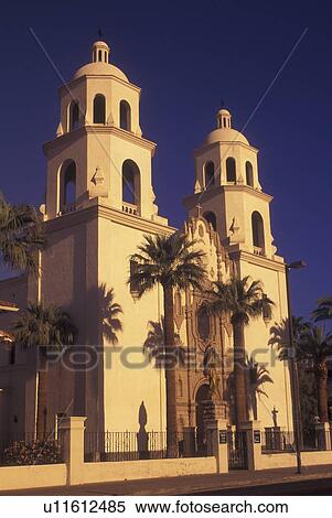 Stock Photography -  Tucson, AZ, Arizona, downtown, St. Augustine Cathedral. Fotosearch