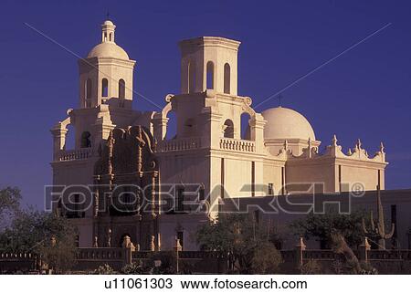 Tucson, AZ, Arizona, Mission San Xavier del Bac View Large Photo Image Stock Image - Tucson, AZ, Arizona, Mission San Xavier del Bac. Fotosearch