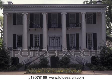 Stock Photo -  Tuscaloosa, AL, Alabama, University of Alabama, campus, President's Mansion. Fotosearch