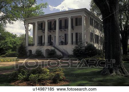 Stock Photography -  Tuscaloosa, AL, Alabama, University of Alabama, campus, President's Mansion. Fotosearch