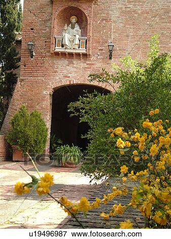 Stock Photo -  Tuscany, Italy, Buonconvento, Monte Oliveto Maggiore, Toscana, Europe, Abbazia di Monte Oliveto Maggiore.. Fotosearch