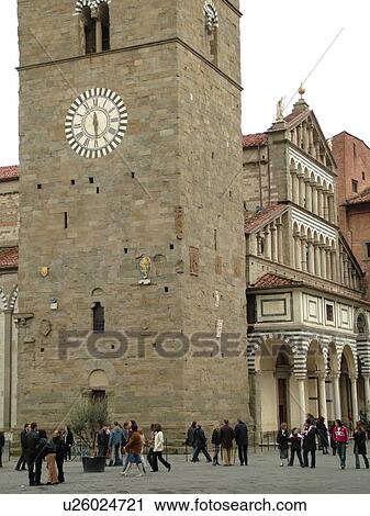 Tuscany, Italy, Pistoia, Toscana, Europe, The Campanile (bell tower) of the Cathedrale di San Zeno in Piazza del Duomo in the city of Pistoia. View Large Photo Image Stock Image - Tuscany, Italy, Pistoia, Toscana, Europe, The Campanile (bell tower) of the Cathedrale di San Zeno in Piazza del Duomo in the city of Pistoia.. Fotosearch