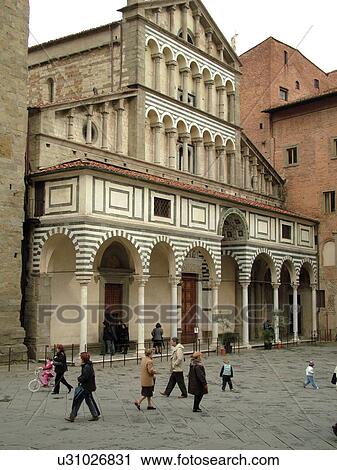 Stock Image -  Tuscany, Italy, Pistoia, Toscana, Europe, Cathedrale di San Zeno in Piazza del Duomo in the city of Pistoia.. Fotosearch