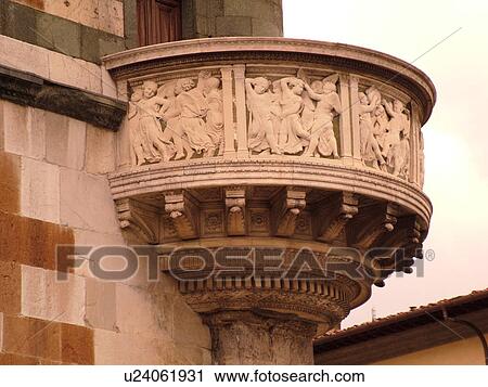 Tuscany, Italy, Prato, Toscana, Europe, Pulpito della Sacra Cintola jutting out from the 12th century Cathedrale di Santo Stefano in the city of Prato. View Large Photo Image Stock Image - Tuscany, Italy, Prato, Toscana, Europe, Pulpito della Sacra Cintola jutting out from the 12th century Cathedrale di Santo Stefano in the city of Prato.. Fotosearch