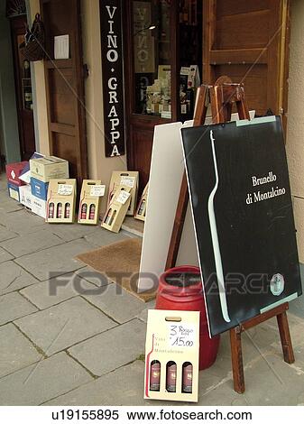 Tuscany, Toscana, Italy, Montalcino, Europe, Wine tasting shops in the town of Montalcino. View Large Photo Image Stock Photography - Tuscany, Toscana, Italy, Montalcino, Europe, Wine tasting shops in the town of Montalcino.. Fotosearch