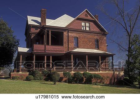 Stock Photography -  Tuskegee, AL, Alabama, Tuskegee Institute National Historic Site, The Oaks ca. 1899, former home of Booker T. Washington.. Fotosearch