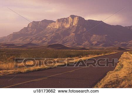 TX, Texas, Guadalupe Mountains National Park, Route 54, road View Large Photo Image Stock Image - TX, Texas, Guadalupe Mountains National Park, Route 54, road. Fotosearch