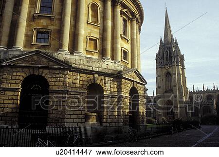 Stock Photo -  University of Oxford, Oxford, England, Great Britain, United Kingdom, Europe, Radcliffe Camera and Lincoln College in Oxford, Britain's oldest university town.. Fotosearch