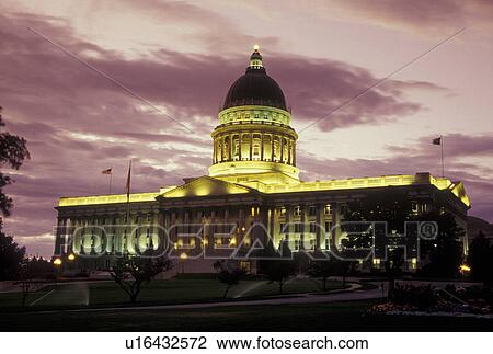UT, Utah, Salt Lake City, Utah State Capitol, State House, evening View Large Photo Image Stock Image - UT, Utah, Salt Lake City, Utah State Capitol, State House, evening. Fotosearch