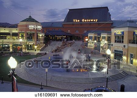 Utah, Salt Lake City, UT, The Gateway, former Olympic Park, Olympic Snowflake Fountain, evening View Large Photo Image Stock Image - Utah, Salt Lake City, UT, The Gateway, former Olympic Park, Olympic Snowflake Fountain, evening. Fotosearch