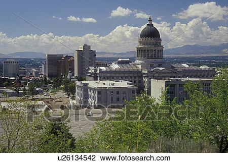 Stock Image -  Utah, UT, Salt Lake City, Utah State Capitol, State House. Fotosearch