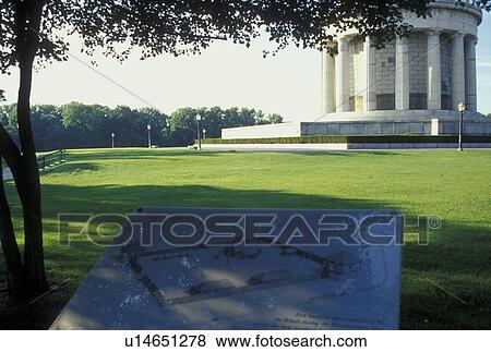 Stock Photo -  Vincennes, IN, Indiana, George Rogers Clark National Historical Park, Memorial Building. Fotosearch