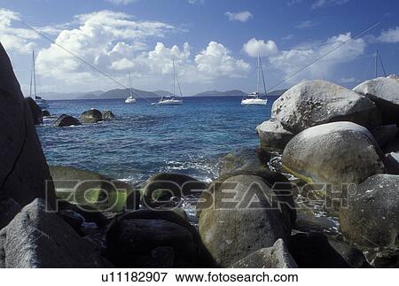 Virgin Gorda, BVI, The Baths, British Virgin Islands, Caribbean, Scenic view of the rocky coastline of Devils Bay Nat'l Park at The Baths on Virgin Gorda on the Caribbean Sea. View Large Photo Image Stock Photo - Virgin Gorda, BVI, The Baths, British Virgin Islands, Caribbean, Scenic view of the rocky coastline of Devils Bay Nat'l Park at The Baths on Virgin Gorda on the Caribbean Sea.. Fotosearch