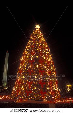 Washington, DC, District of Columbia, National Christmas Tree, Washington Monument, lights, decorations, evening View Large Photo Image Stock Photo - Washington, DC, District of Columbia, National Christmas Tree, Washington Monument, lights, decorations, evening. Fotosearch