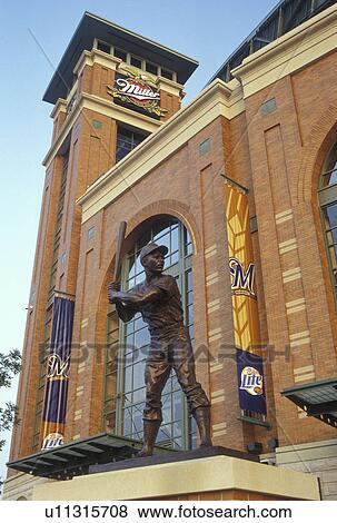 Stock Photo -  WI, Milwaukee, Wisconsin, Miller Park, Milwaukee Brewers, baseball stadium. Fotosearch