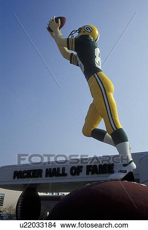 Picture -  WI, Wisconsin, Green Bay, The Receiver Green Bay Packer Hall of Fame. Fotosearch