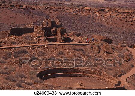 Stock Image -  Wupakti National Monument, AZ, Arizona, Wupakti Ruins. Fotosearch