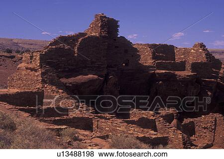 Stock Photo -  Wupakti National Monument, AZ, Arizona, Wupakti Ruins. Fotosearch