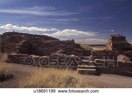Stock Photo -  Wupakti National Monument, AZ, Arizona, Wupakti Ruins. Fotosearch