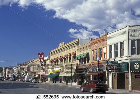WY, Wyoming, Sheridan, downtown View Large Photo Image Stock Photography - WY, Wyoming, Sheridan, downtown. Fotosearch