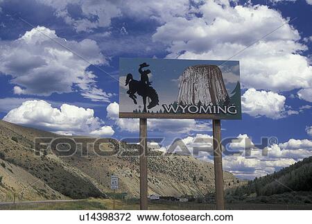 WY, Wyoming, Wyoming Welcome Sign, state line View Large Photo Image Stock Image - WY, Wyoming, Wyoming Welcome Sign, state line. Fotosearch