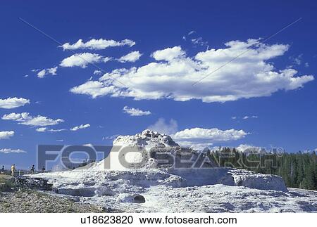 WY, Wyoming, Yellowstone National Park, Castle Geyser, Upper Geyser Basin View Large Photo Image Stock Image - WY, Wyoming, Yellowstone National Park, Castle Geyser, Upper Geyser Basin. Fotosearch