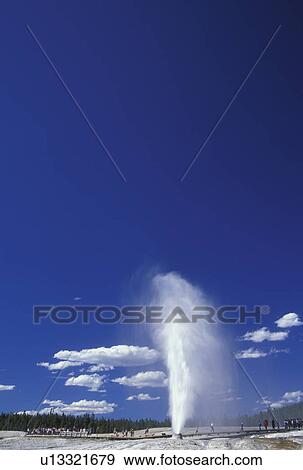 WY, Wyoming, Yellowstone National Park, Beehive Geyser, Upper Geyser Basin View Large Photo Image Stock Photo - WY, Wyoming, Yellowstone National Park, Beehive Geyser, Upper Geyser Basin. Fotosearch