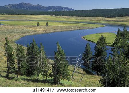 Stock Photo -  Yellowstone National Park, WY, Wyoming, Yellowstone River. Fotosearch