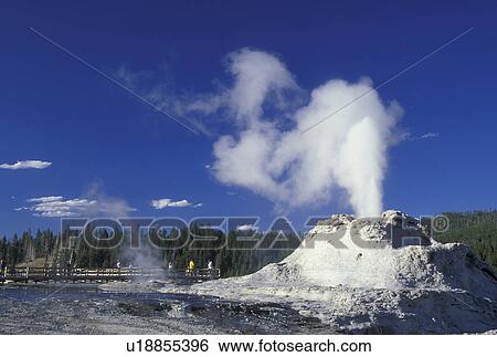 Yellowstone National Park, WY, Wyoming, Castle Geyser, Upper Geyser Basin View Large Photo Image Stock Photograph - Yellowstone National Park, WY, Wyoming, Castle Geyser, Upper Geyser Basin. Fotosearch