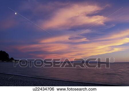 Yellowstone National Park, WY, Wyoming, Yellowstone Lake, sunset View Large Photo Image Stock Photograph - Yellowstone National Park, WY, Wyoming, Yellowstone Lake, sunset. Fotosearch