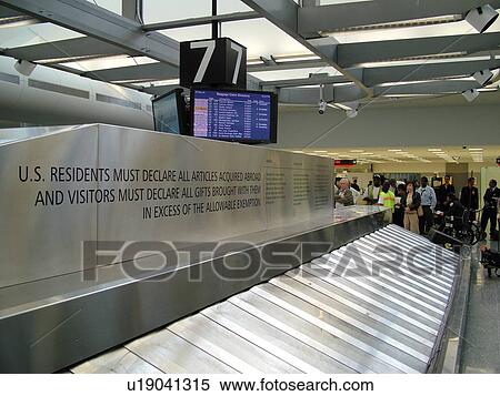 Stock Photography -  airport, Philadelphia, PA, Pennsylvania, Baggage claim inside of the Philadelphia International Airport in Philadelphia.. Fotosearch