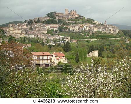 Amelia, Italy, Umbria, Europe, Scenic view of the medieval walled town of Amelia. View Large Photo Image Stock Photo - Amelia, Italy, Umbria, Europe, Scenic view of the medieval walled town of Amelia.. Fotosearch