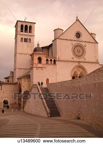 Assisi, Italy, Umbria, Europe, Basilica di San Francesco (Basilica of St. Francis of Assisi) and the Sacro Convento in the medieval hill town of Assisi. View Large Photo Image Stock Image - Assisi, Italy, Umbria, Europe, Basilica di San Francesco (Basilica of St. Francis of Assisi) and the Sacro Convento in the medieval hill town of Assisi.. Fotosearch