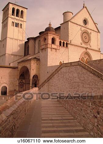 Assisi, Italy, Umbria, Europe, Basilica di San Francesco (Basilica of St. Francis of Assisi) and the Sacro Convento in the medieval hill town of Assisi. View Large Photo Image Stock Image - Assisi, Italy, Umbria, Europe, Basilica di San Francesco (Basilica of St. Francis of Assisi) and the Sacro Convento in the medieval hill town of Assisi.. Fotosearch