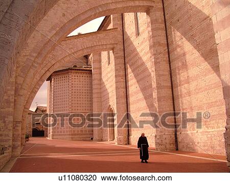 Assisi, Umbria, Italy, Europe, Buttresses on the Basilica di Santa Chiara in the medieval hill town of Assisi. View Large Photo Image Stock Image - Assisi, Umbria, Italy, Europe, Buttresses on the Basilica di Santa Chiara in the medieval hill town of Assisi.. Fotosearch