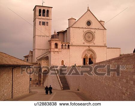 Assisi, Umbria, Italy, Europe, Basilica di San Francesco (Basilica of St. Francis of Assisi) and the Sacro Convento in the medieval hill town of Assisi. View Large Photo Image Stock Photo - Assisi, Umbria, Italy, Europe, Basilica di San Francesco (Basilica of St. Francis of Assisi) and the Sacro Convento in the medieval hill town of Assisi.. Fotosearch