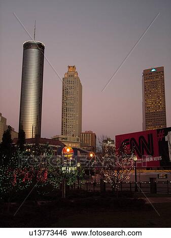 Atlanta, GA, Georgia, Centennial Park, 1996 Summer Olympics, downtown skyline, evening View Large Photo Image Stock Photograph - Atlanta, GA, Georgia, Centennial Park, 1996 Summer Olympics, downtown skyline, evening. Fotosearch